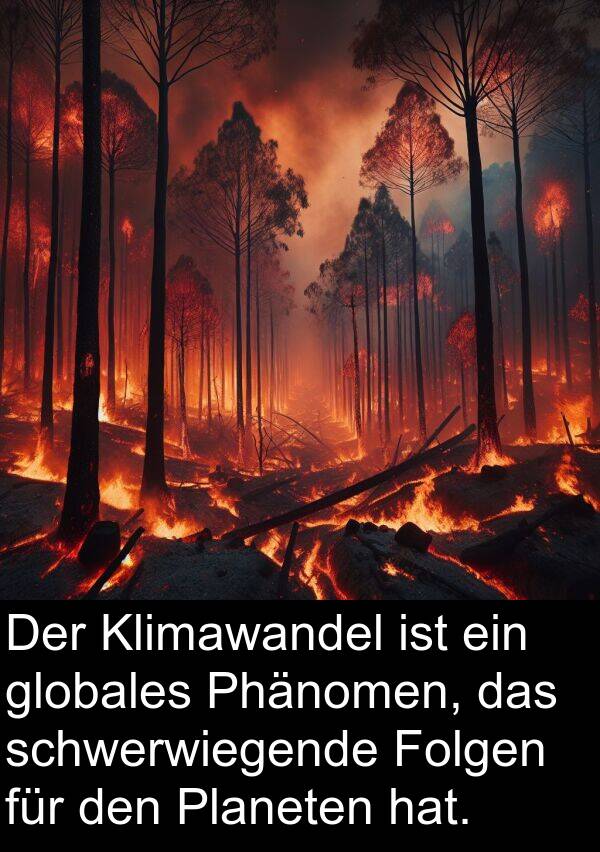 Klimawandel: Der Klimawandel ist ein globales Phänomen, das schwerwiegende Folgen für den Planeten hat.