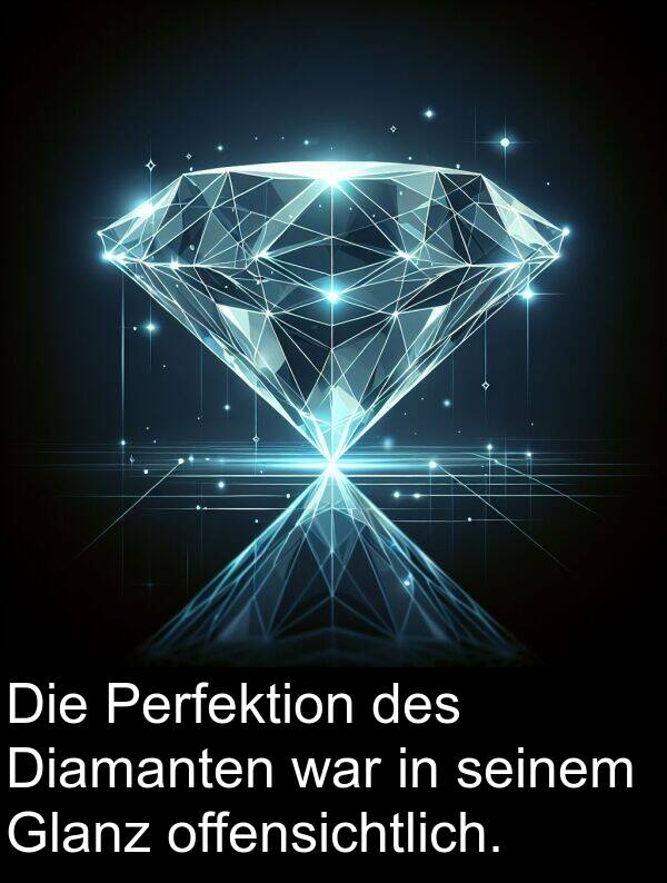 Diamanten: Die Perfektion des Diamanten war in seinem Glanz offensichtlich.