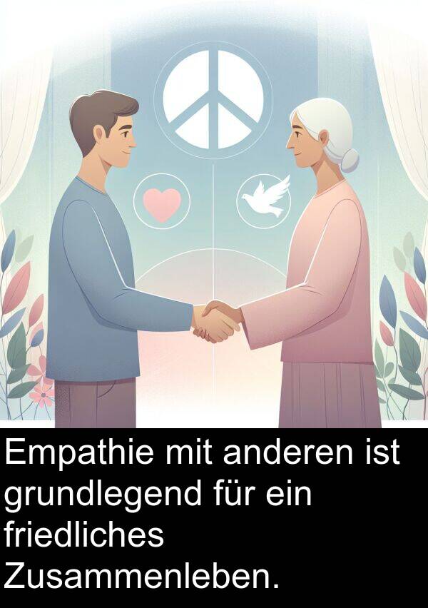 Empathie: Empathie mit anderen ist grundlegend für ein friedliches Zusammenleben.