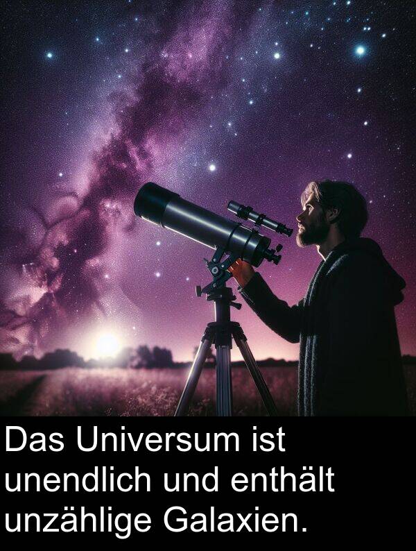 Galaxien: Das Universum ist unendlich und enthält unzählige Galaxien.