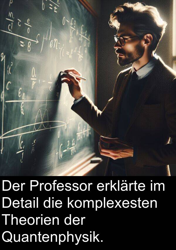 Quantenphysik: Der Professor erklärte im Detail die komplexesten Theorien der Quantenphysik.