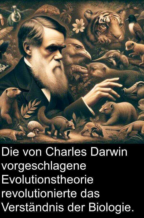 Charles: Die von Charles Darwin vorgeschlagene Evolutionstheorie revolutionierte das Verständnis der Biologie.