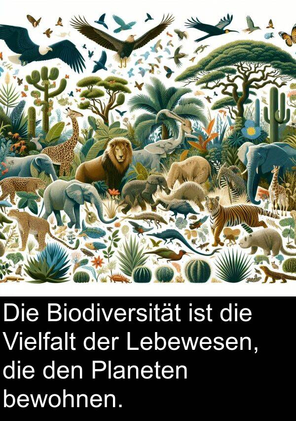 Lebewesen: Die Biodiversität ist die Vielfalt der Lebewesen, die den Planeten bewohnen.