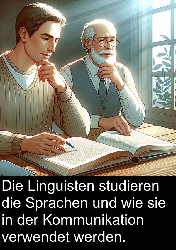 Kommunikation: Die Linguisten studieren die Sprachen und wie sie in der Kommunikation verwendet werden.