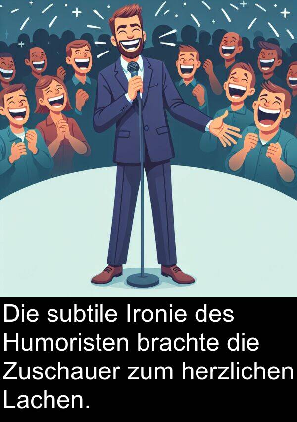 Lachen: Die subtile Ironie des Humoristen brachte die Zuschauer zum herzlichen Lachen.