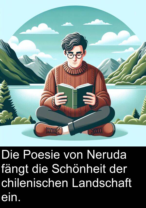 chilenischen: Die Poesie von Neruda fängt die Schönheit der chilenischen Landschaft ein.