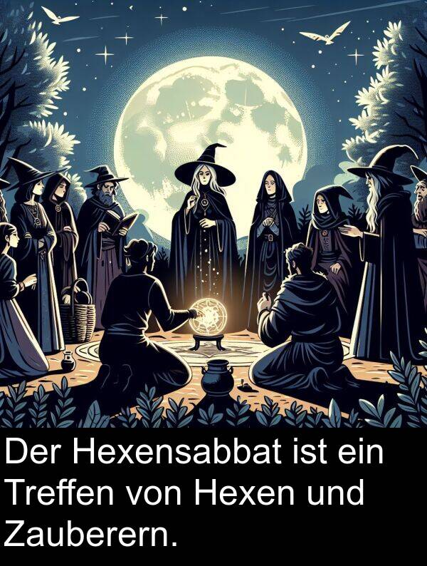 Treffen: Der Hexensabbat ist ein Treffen von Hexen und Zauberern.