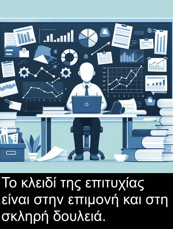 δουλειά: Το κλειδί της επιτυχίας είναι στην επιμονή και στη σκληρή δουλειά.