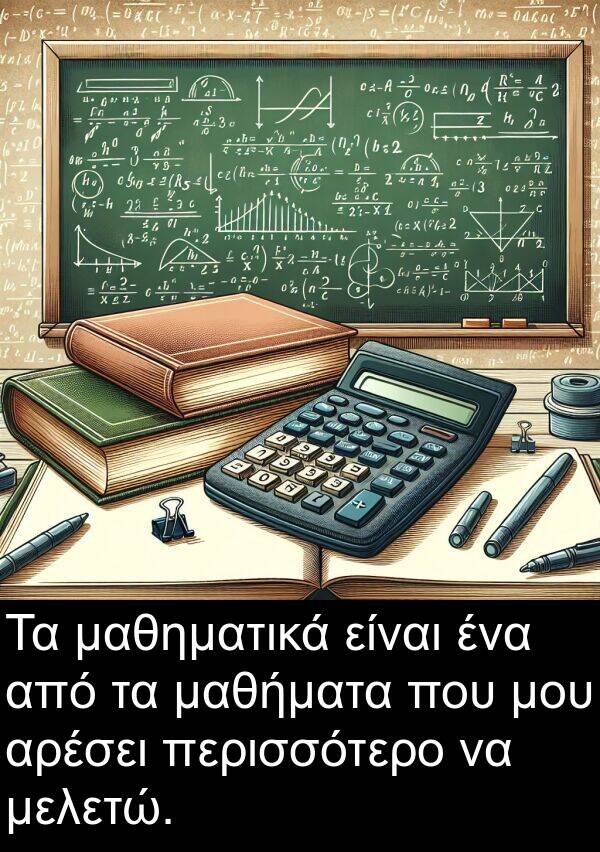 μαθήματα: Τα μαθηματικά είναι ένα από τα μαθήματα που μου αρέσει περισσότερο να μελετώ.