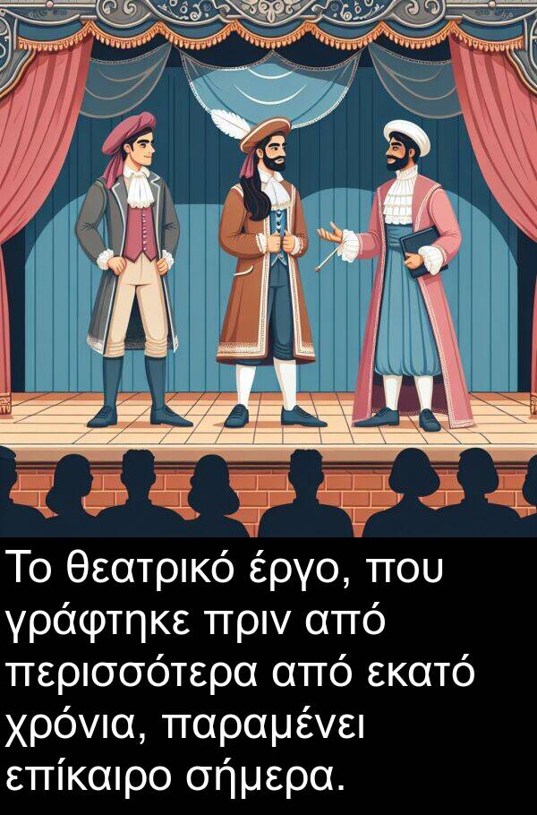 σήμερα: Το θεατρικό έργο, που γράφτηκε πριν από περισσότερα από εκατό χρόνια, παραμένει επίκαιρο σήμερα.