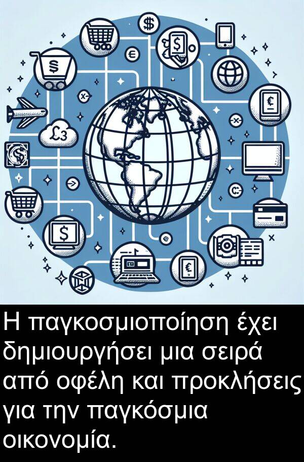 παγκοσμιοποίηση: Η παγκοσμιοποίηση έχει δημιουργήσει μια σειρά από οφέλη και προκλήσεις για την παγκόσμια οικονομία.