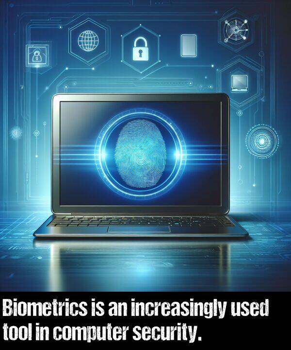 security: Biometrics is an increasingly used tool in computer security.