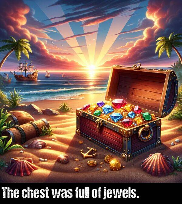 was: The chest was full of jewels.