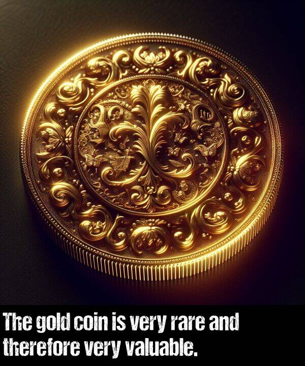 therefore: The gold coin is very rare and therefore very valuable.