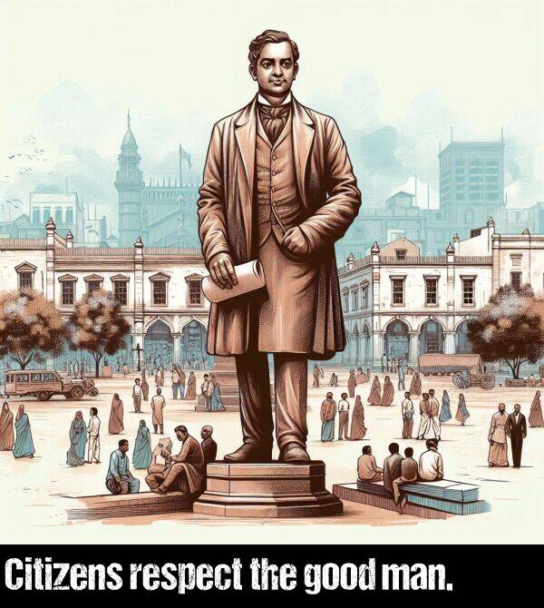 good: Citizens respect the good man.