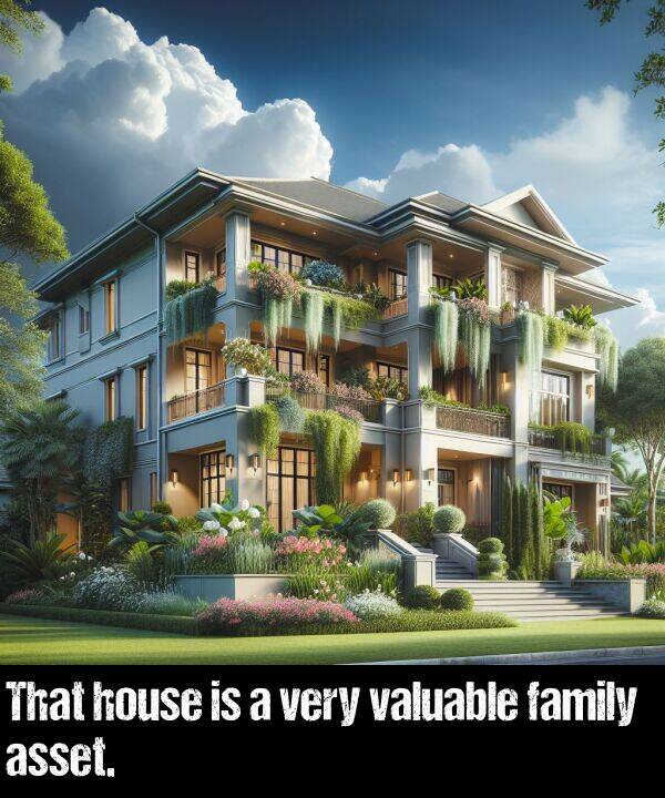 family: That house is a very valuable family asset.