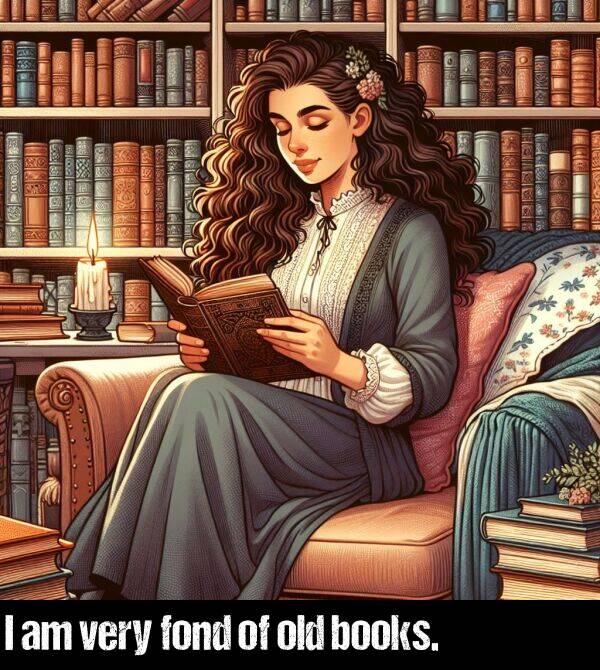 old: I am very fond of old books.