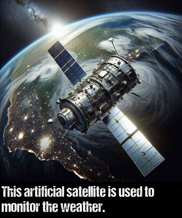 used: This artificial satellite is used to monitor the weather.