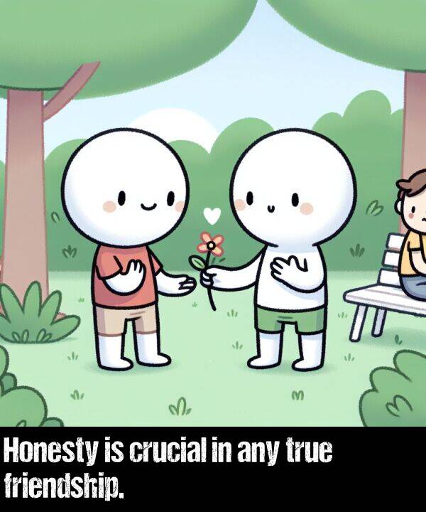 true: Honesty is crucial in any true friendship.