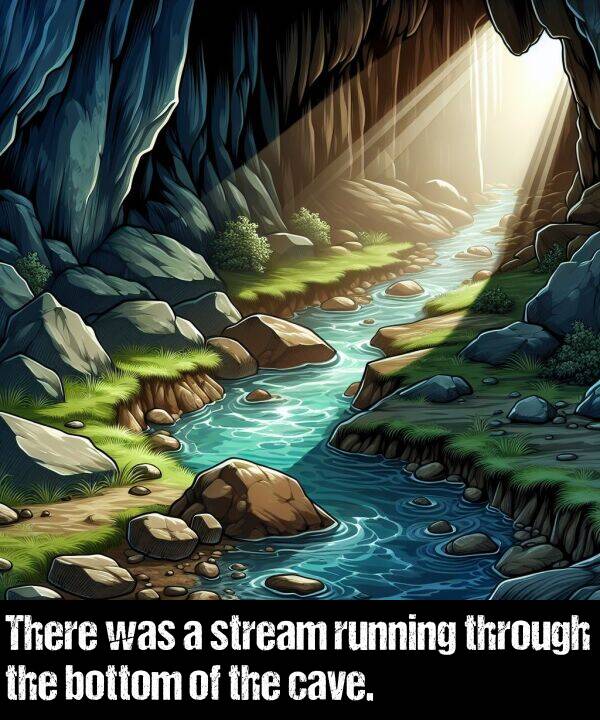 bottom: There was a stream running through the bottom of the cave.