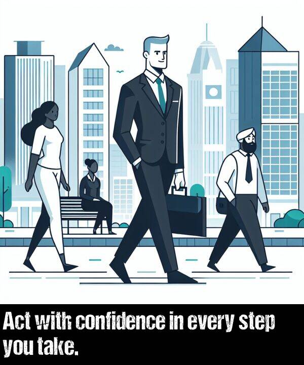 every: Act with confidence in every step you take.