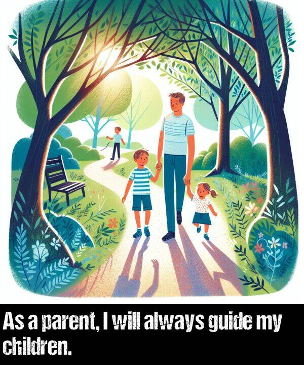 will: As a parent, I will always guide my children.