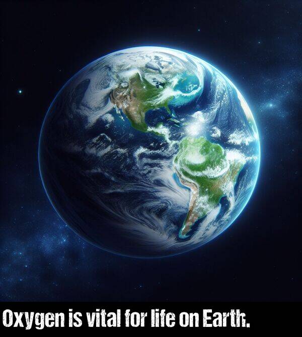 vital: Oxygen is vital for life on Earth.