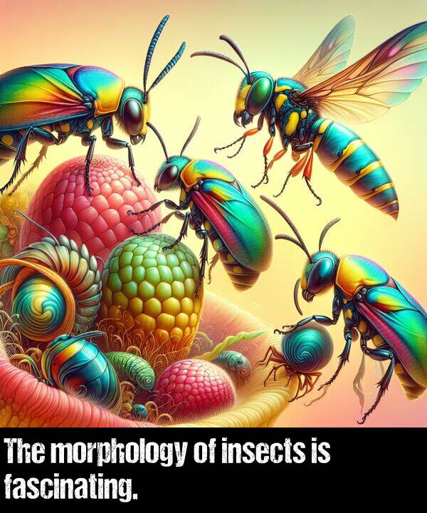 fascinating: The morphology of insects is fascinating.