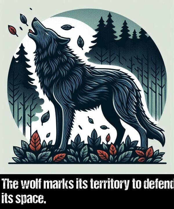 wolf: The wolf marks its territory to defend its space.