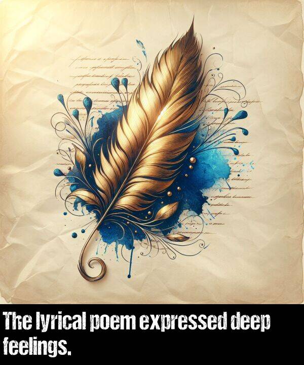 poem: The lyrical poem expressed deep feelings.