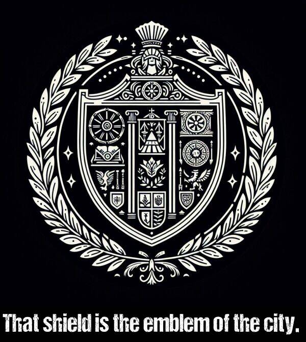 city: That shield is the emblem of the city.