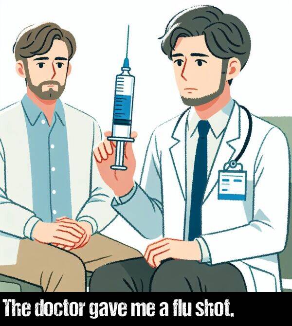 shot: The doctor gave me a flu shot.