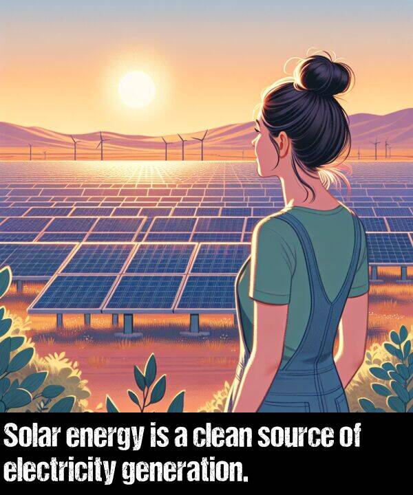 energy: Solar energy is a clean source of electricity generation.