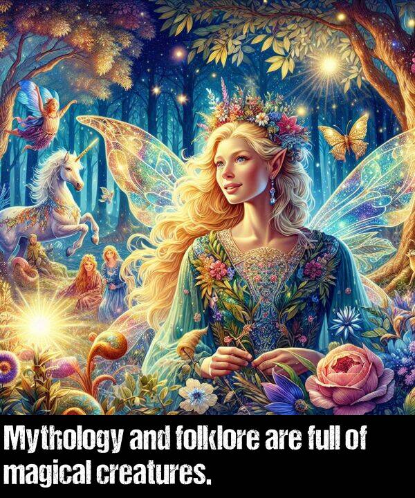 magical: Mythology and folklore are full of magical creatures.