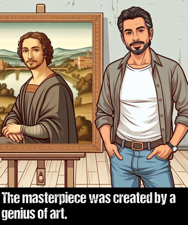 created: The masterpiece was created by a genius of art.