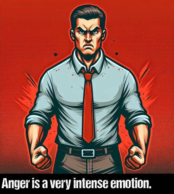 very: Anger is a very intense emotion.