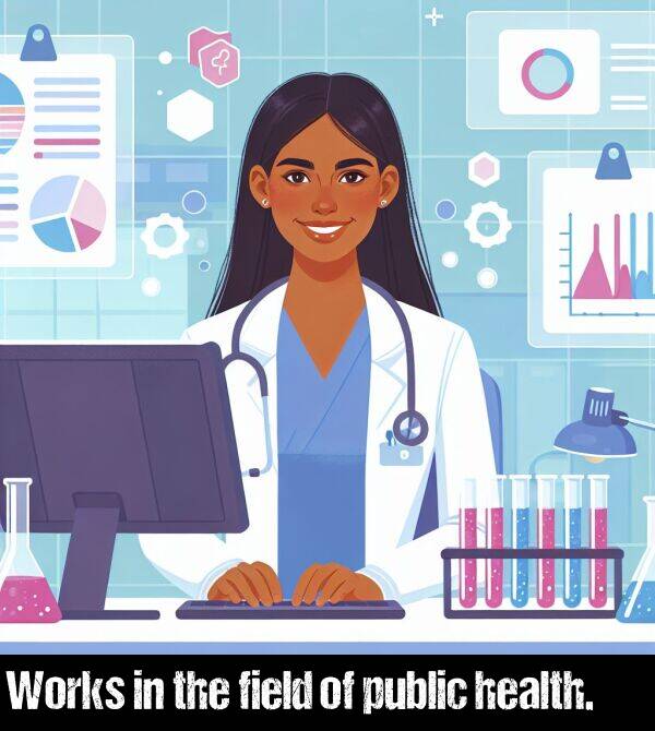 public: Works in the field of public health.