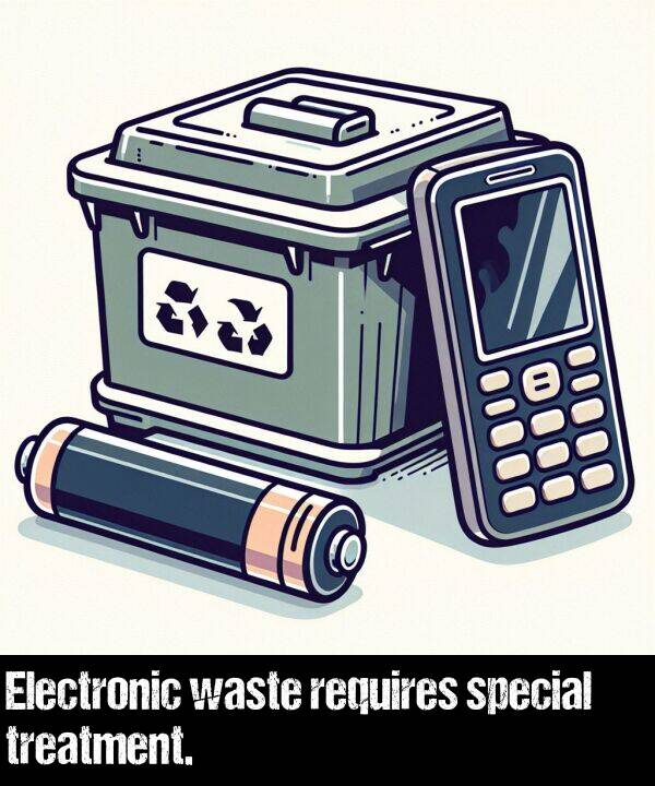 special: Electronic waste requires special treatment.