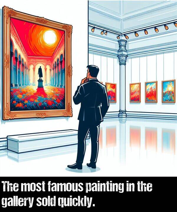 gallery: The most famous painting in the gallery sold quickly.