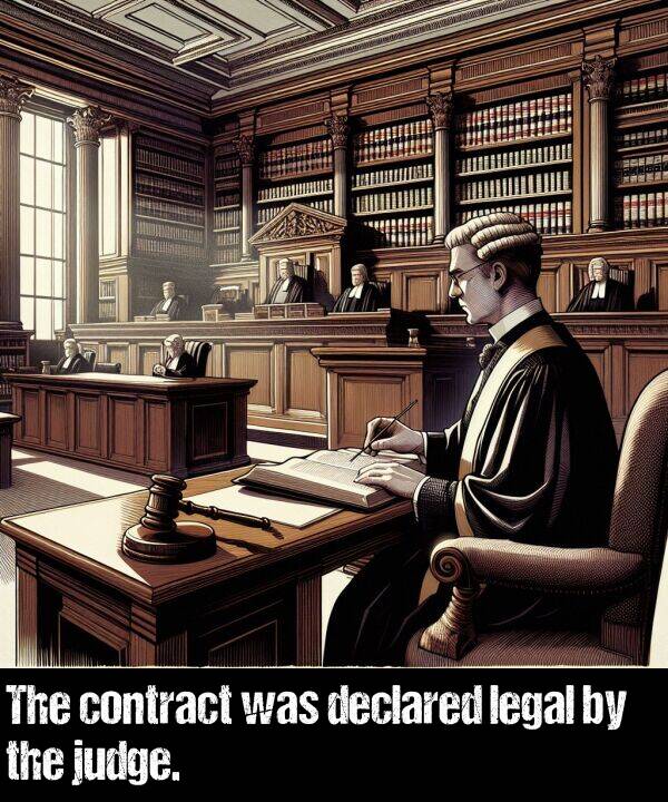 legal: The contract was declared legal by the judge.