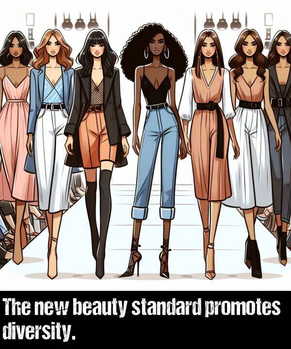 beauty: The new beauty standard promotes diversity.