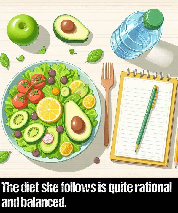 rational: The diet she follows is quite rational and balanced.