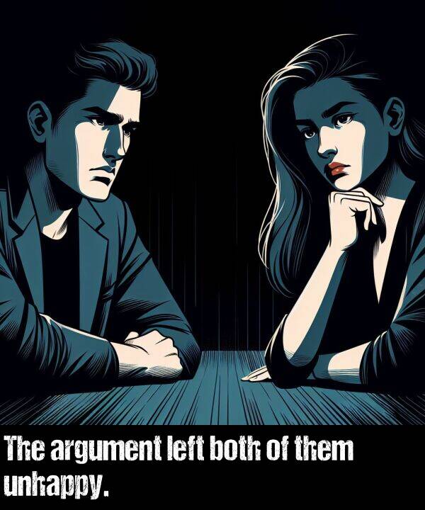 both: The argument left both of them unhappy.