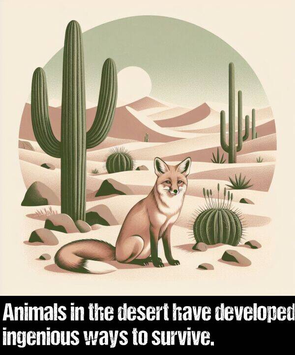 have: Animals in the desert have developed ingenious ways to survive.