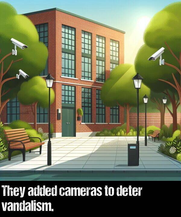 added: They added cameras to deter vandalism.