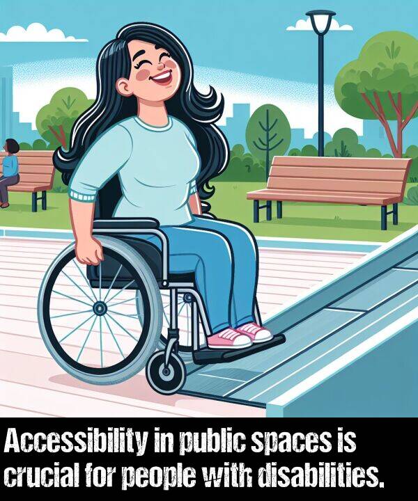 public: Accessibility in public spaces is crucial for people with disabilities.