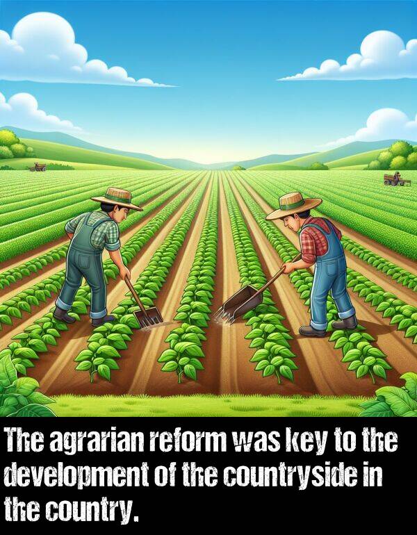 agrarian: The agrarian reform was key to the development of the countryside in the country.