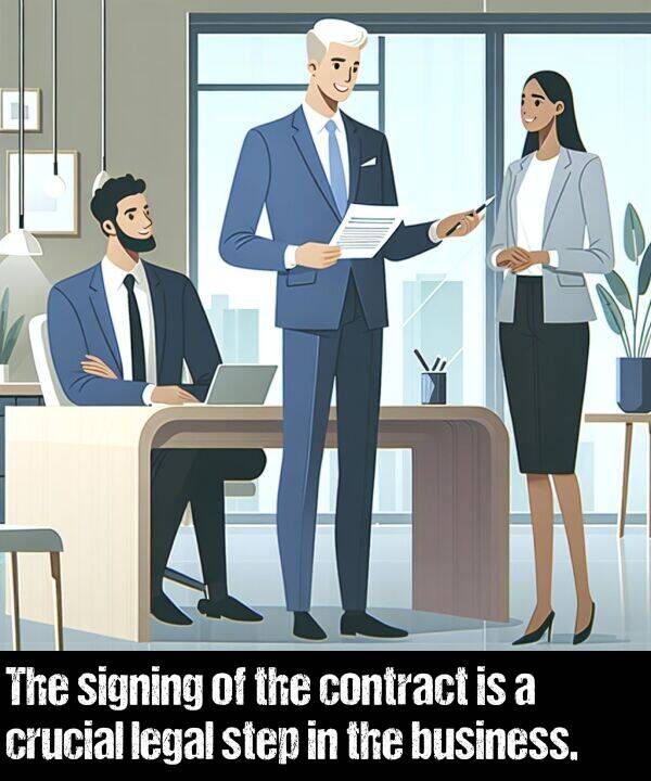 crucial: The signing of the contract is a crucial legal step in the business.