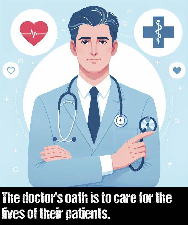 lives: The doctor's oath is to care for the lives of their patients.