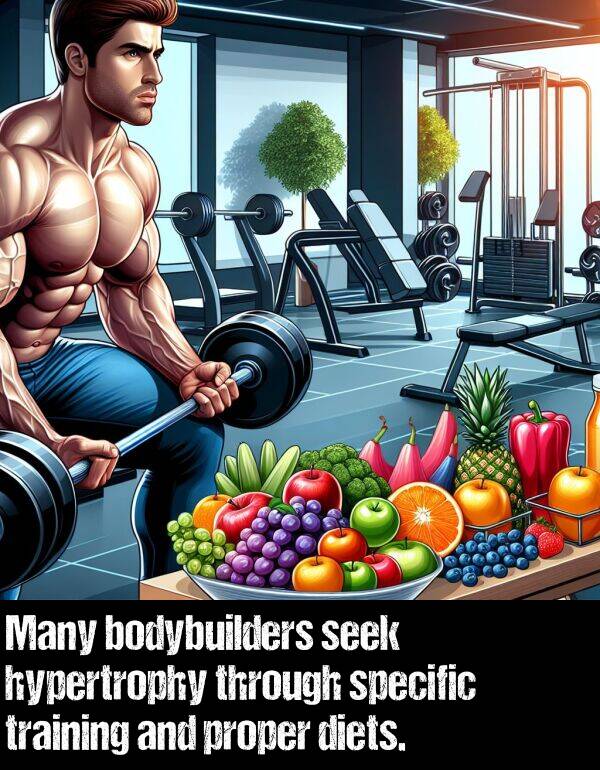 bodybuilders: Many bodybuilders seek hypertrophy through specific training and proper diets.